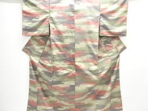 ヱ霞模様織り出し手織り紬着物